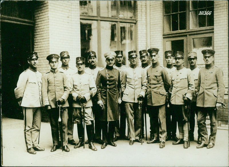 Students from Sweden visit historical sites in the eastern provinces of Germany during a study trip. - Vintage Photograph