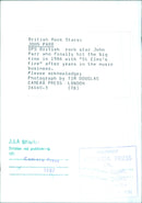 British rock star John Parr, who achieved success in 1986 with "St Elmo's Fire", is photographed in 1987. - Vintage Photograph