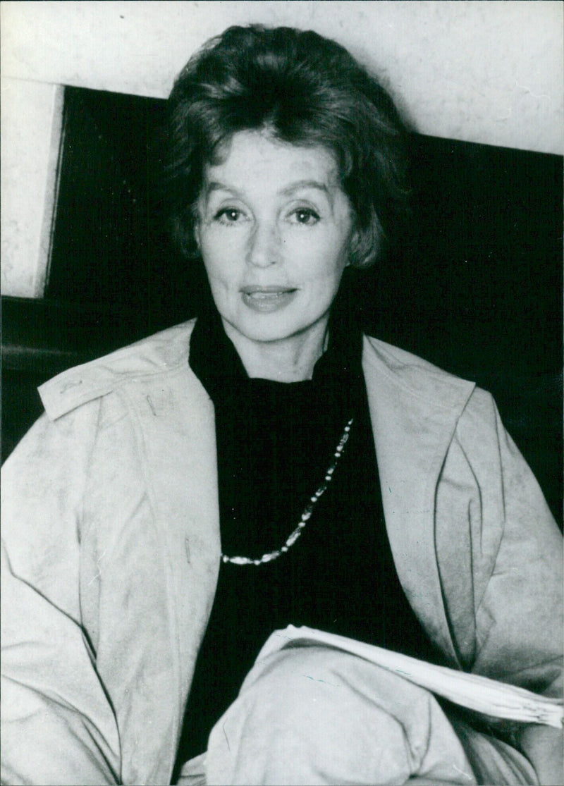 Austrian actress Lilli Palmer poses for a portrait in 1980. - Vintage Photograph