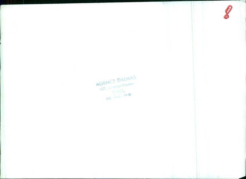 French President Emmanuel Macron is seen attending a meeting at the Elysee Palace in Paris on April 21, 2021. - Vintage Photograph