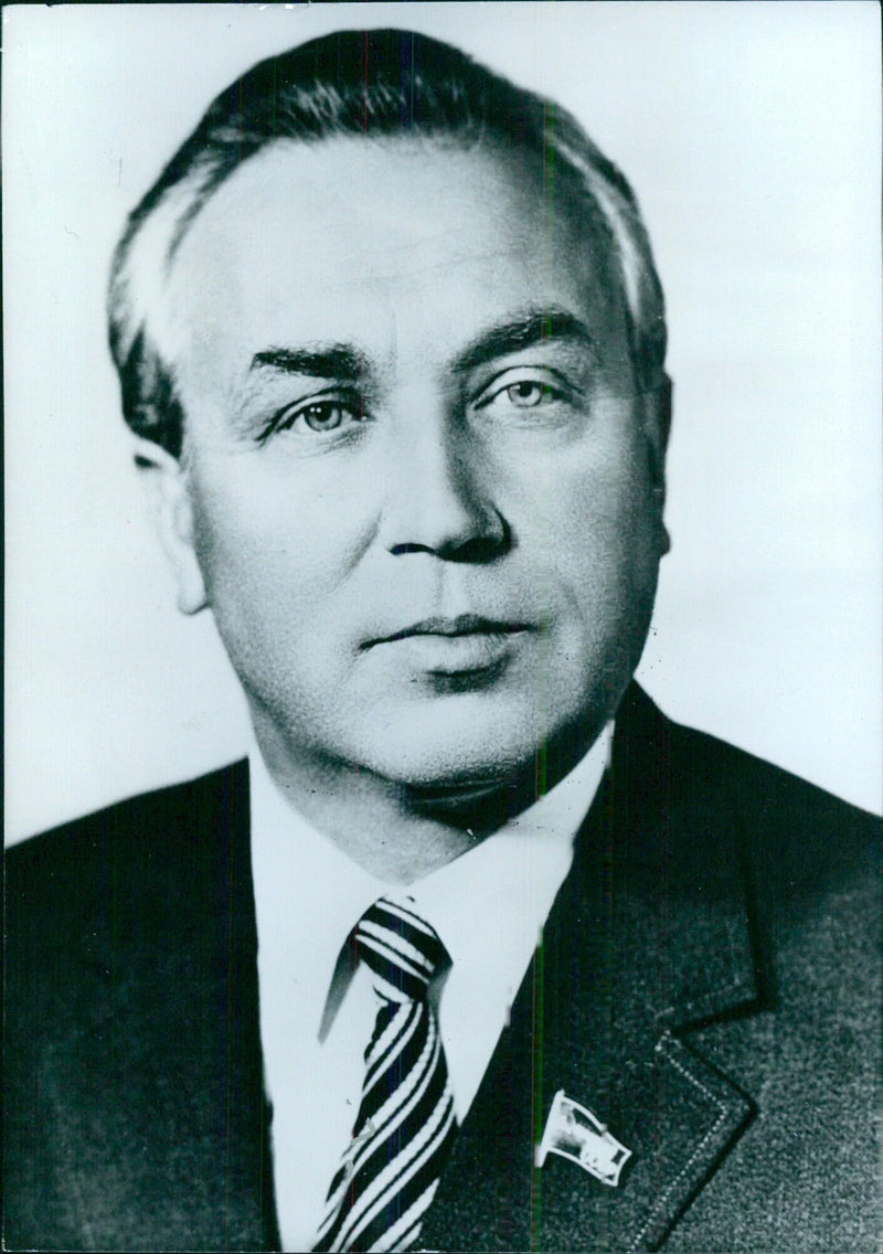 GRIGORY VASILVEVICH ROMANOV, First Secretary of the Lanigrad Oblast Committee of the Soviet Communist Party and Candidate for membership of the Politbure of the Central Committee of the Soviet Communist Party, is photographed in 1974. - Vintage Photograph