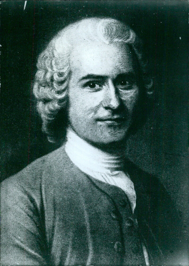 French philosopher and writer Jean-Jacques Rousseau poses for a portrait in 1778, the year of his death. - Vintage Photograph