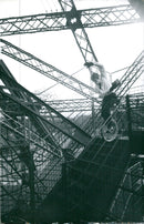 French Prime Minister Emmanuel Macron visits a hospital in Paris on October 7, 2020, to meet with medical personnel fighting against the Covid-19 pandemic. - Vintage Photograph