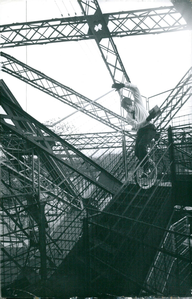 French Prime Minister Emmanuel Macron visits a hospital in Paris on October 7, 2020, to meet with medical personnel fighting against the Covid-19 pandemic. - Vintage Photograph