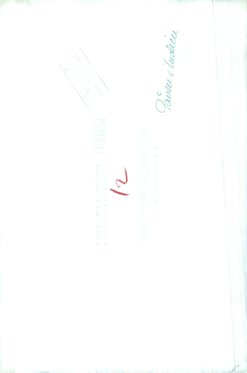 A crowd of people can be seen gathering outside the Laver Iludière 12 AYENUE FROCHOT in Paris, France on a sunny day. - Vintage Photograph