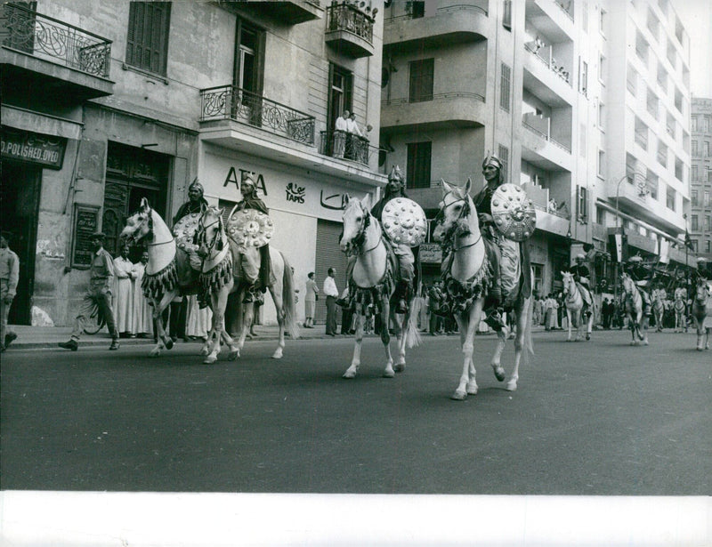 Demonstrators march in Cairo, Egypt on March 3rd, 2021. - Vintage Photograph