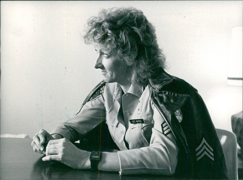 Emmy-nominated actress Betty Thomas appears in her iconic role as Lucille Bates in the hit series "Hill Street Blues". - Vintage Photograph