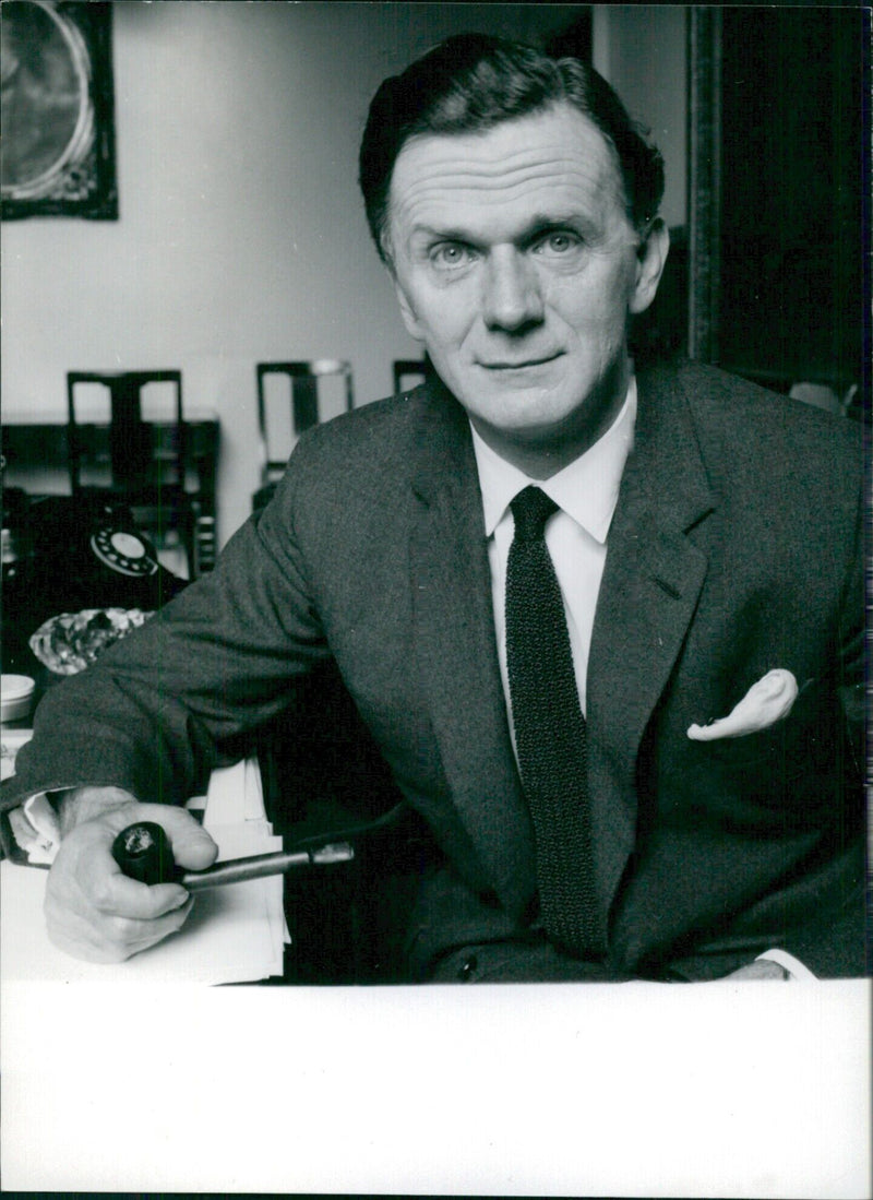 British Diplomat Reginald Michael Hadow is sworn in as the new British Ambassador to Israel in 1962. - Vintage Photograph