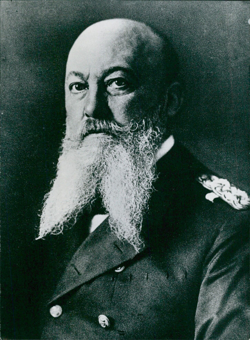 Admiral Alfred von Tirpitz, chief builder of the German Navy at the turn of the century, is seen in a historic portrait. - Vintage Photograph