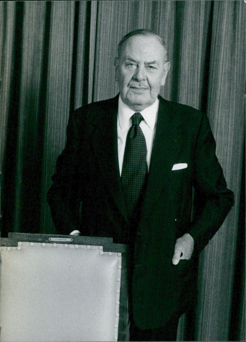 Dr. James Cameron, Chairman of the British Medical Association since 1976, poses for a portrait in 1978. - Vintage Photograph