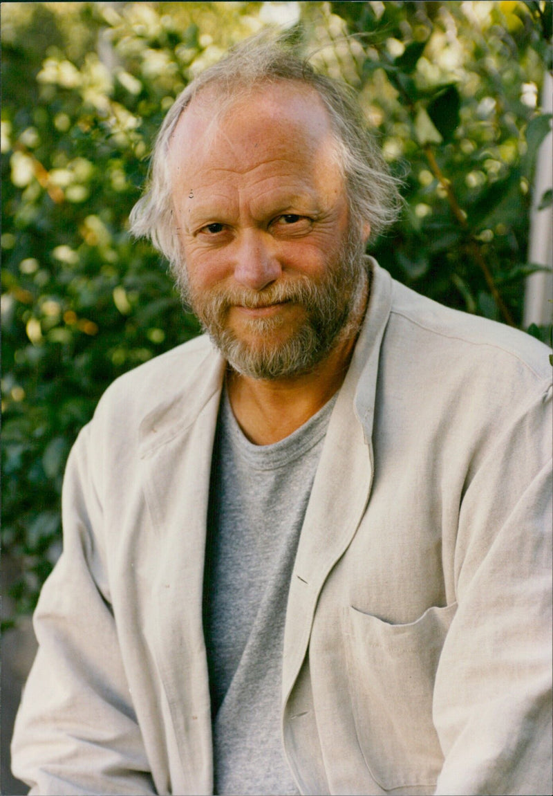 Director Jan Troell on the set of a film in Germany. - Vintage Photograph