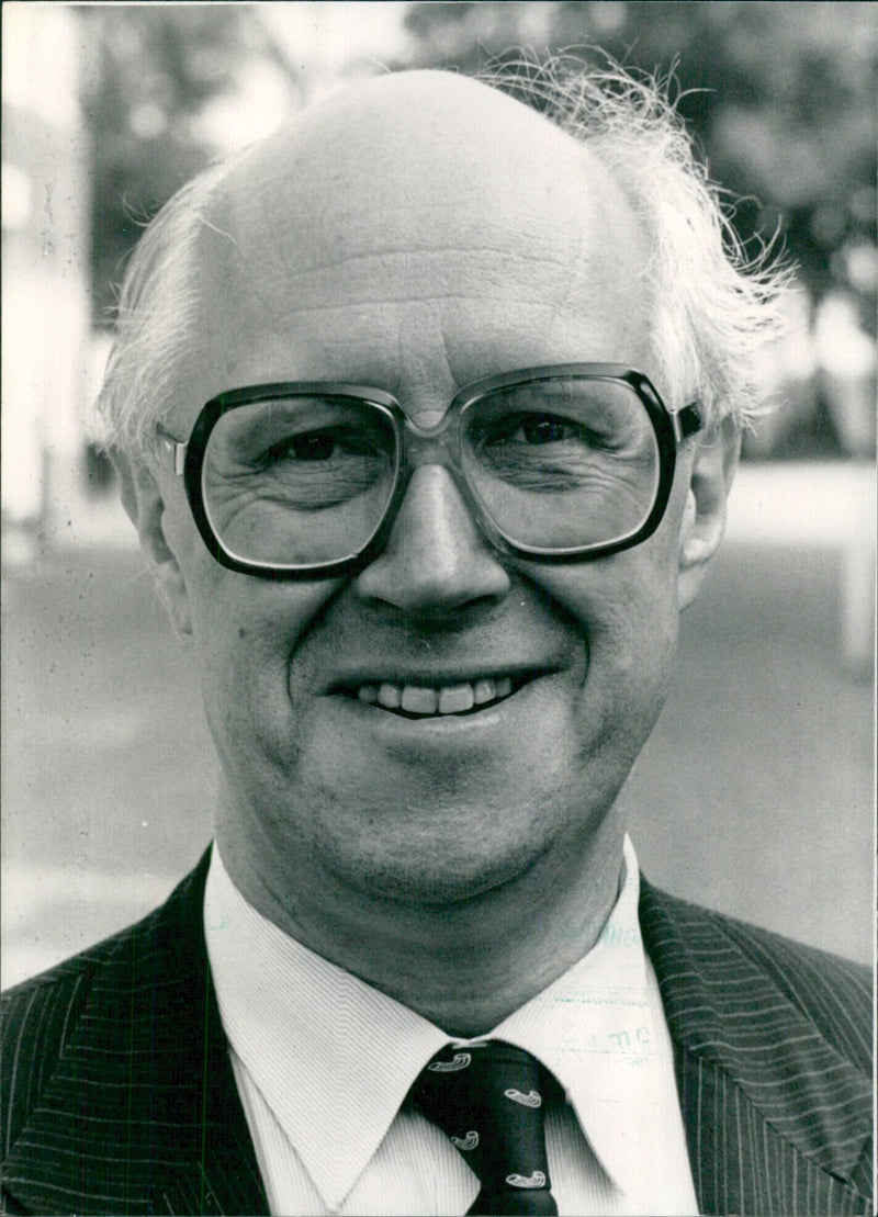 Mstislav Rostropovich, Soviet-born conductor and accompanist, is pictured in London in 1983. - Vintage Photograph