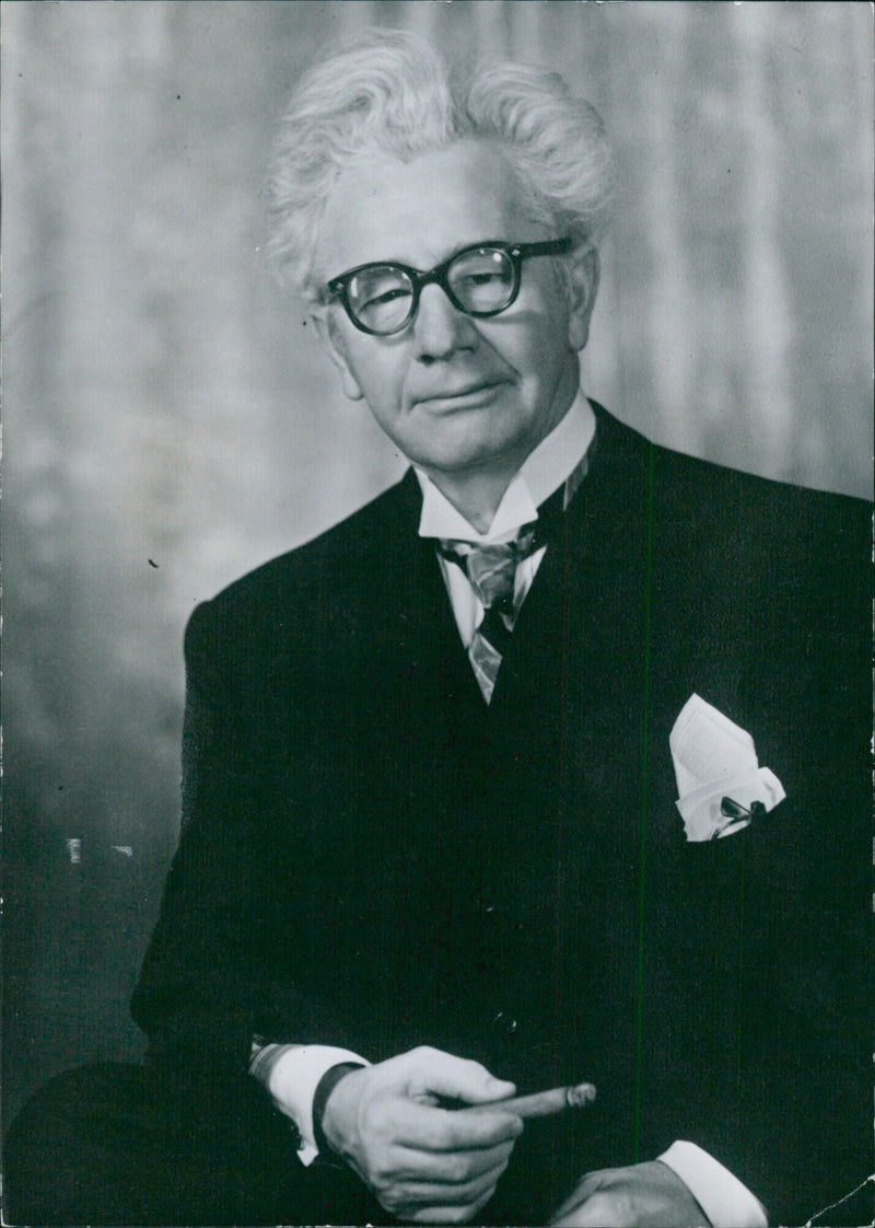 Prime Minister of Iceland, Ólafur Thors, in 1953. - Vintage Photograph