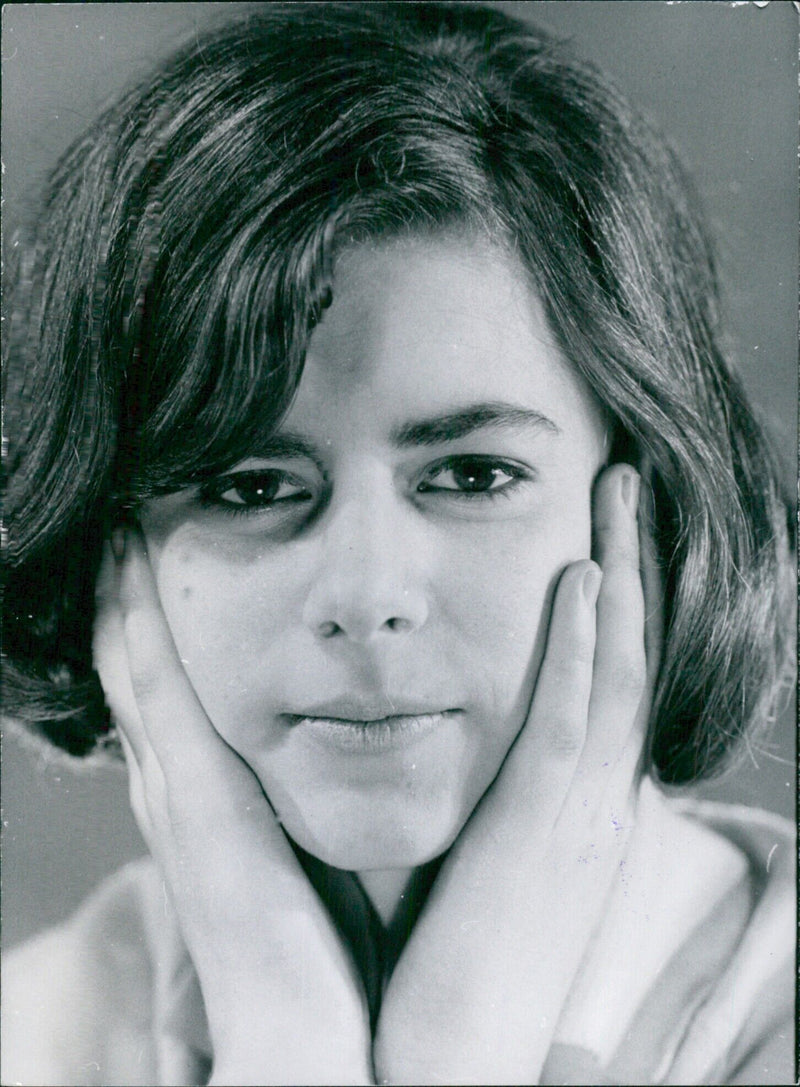 Lady Elizabeth Ramsey, daughter of the Earl and Countess of Dalhousie, poses for a portrait study by photographer Tom Blau in Stockholm, Sweden, on February 24, 1966. - Vintage Photograph