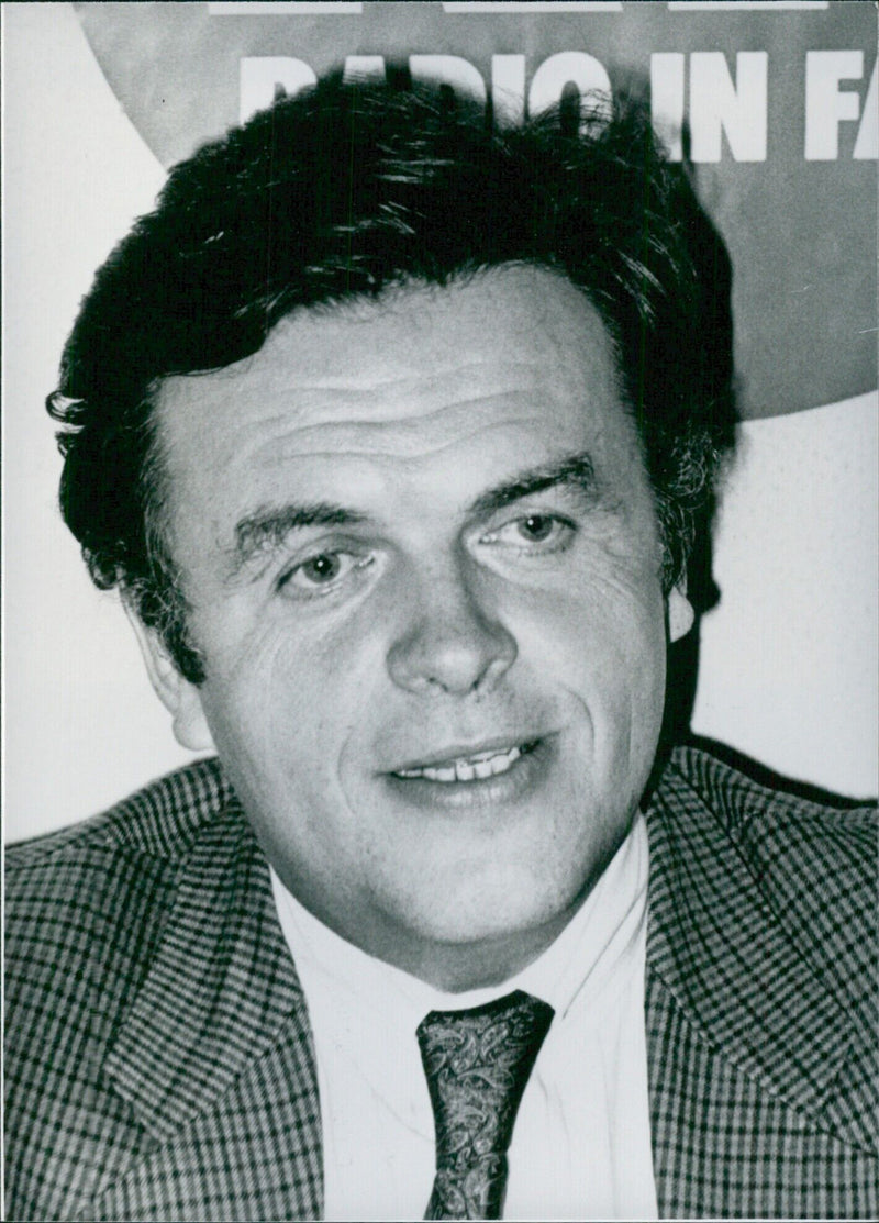 Dr. Helmut Thoma, who will become the Programme Director of Radio Luxembourg in October 1982, poses for a photograph in Vienna, Austria. - Vintage Photograph