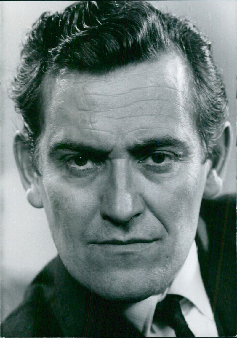 British actor Gerald Flood stars in the television suspense series "The Ratcatchers," seen here in a portrait study by photographer Tom Blau. - Vintage Photograph