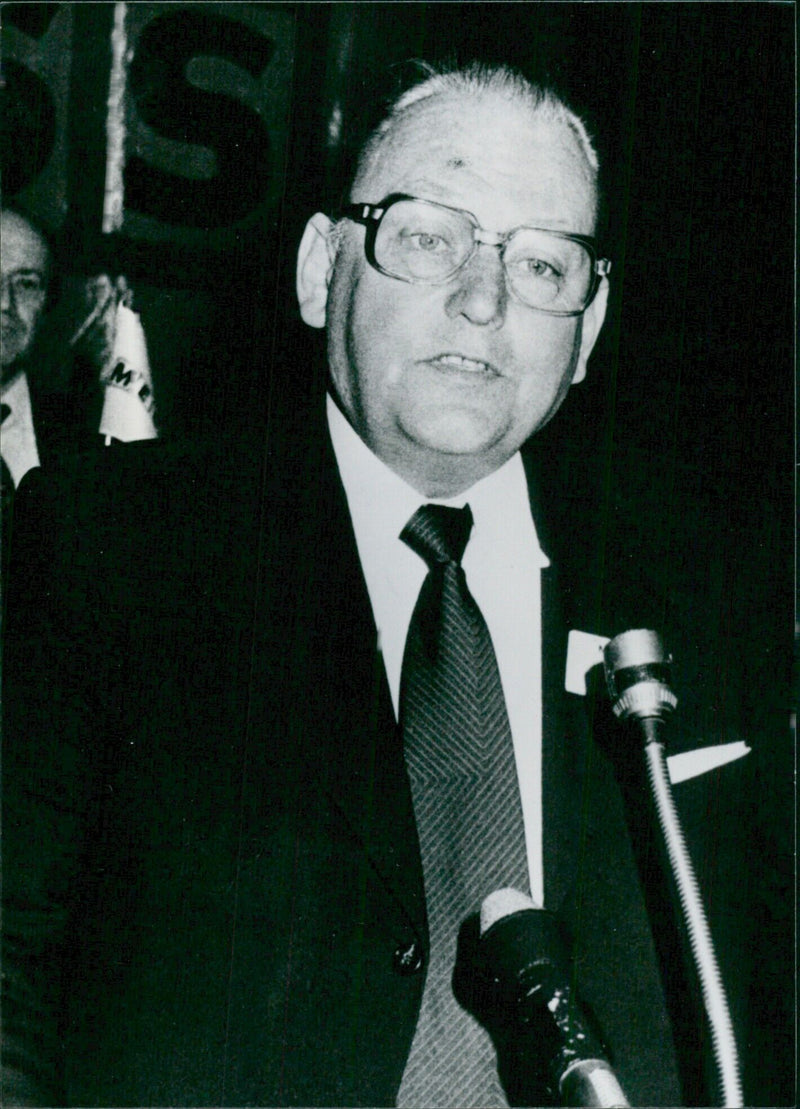 Dr. Wolfram Thiele, President of the Metal Industries' Employers' Federation of West Germany, poses for a photograph in 1979. Thiele succeeded the late Hanns-Martin- Schleyer, who was slain by Beader- Meinhof terrorists in 1978. - Vintage Photograph