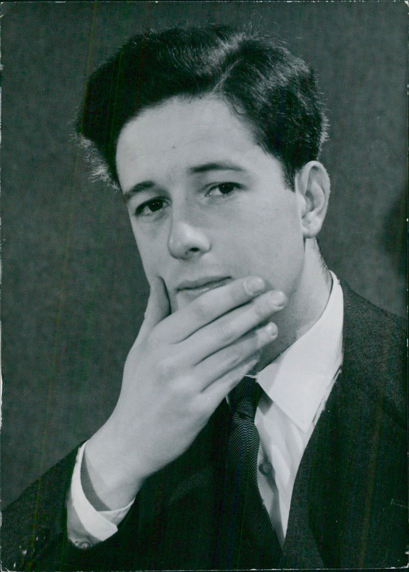 British Politician Patrick Wolrige-Gordon, M.P. poses for a photograph at the International Magazine Service in Stockholm, Sweden on May 5, 1950. - Vintage Photograph