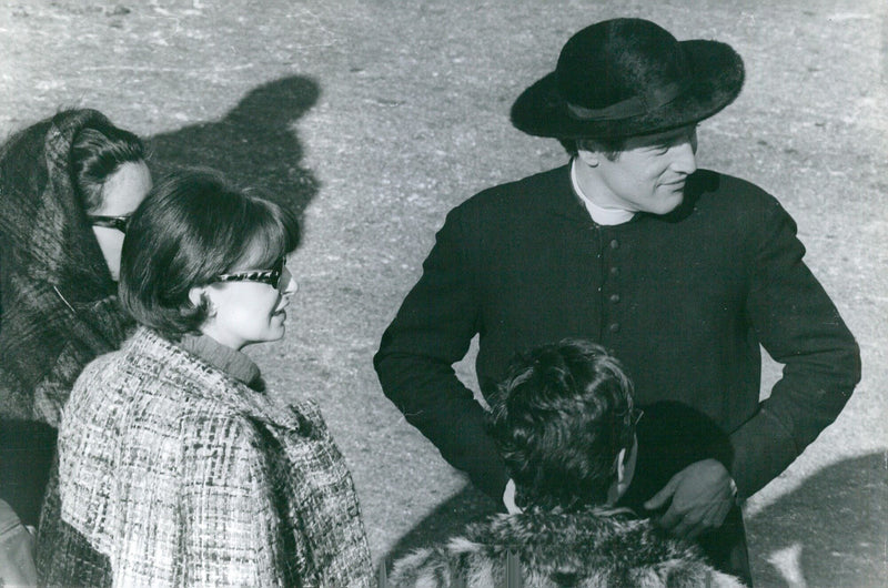 Actor Paul Newman is seen in Stockholm, Sweden on February 1, 1965. - Vintage Photograph