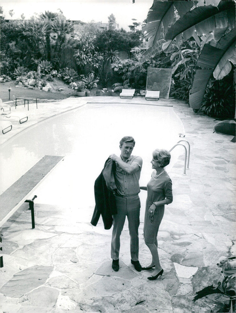 Legendary actor Kirk Douglas is seen here visiting the Toragul . - Vintage Photograph