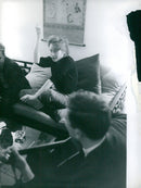 Jane Fonda poses for a portrait at the Paris-Match and Marie-Claire studio in Paris, France on 1960. - Vintage Photograph