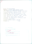 President Ronald Reagan and Vice President George Bush, photographed at the White House in 1981. - Vintage Photograph