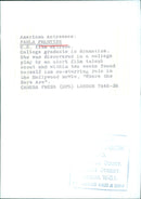 U.S. actress Paula Prentiss poses for a portrait in London. - Vintage Photograph