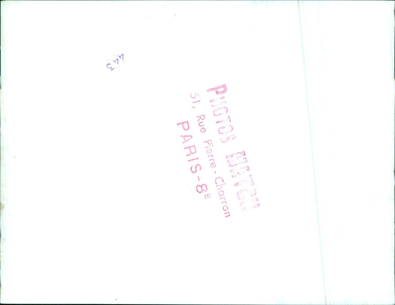 French President Emmanuel Macron visits the 51, Rue Pierre-Charron in Paris on April 9, 2021. - Vintage Photograph