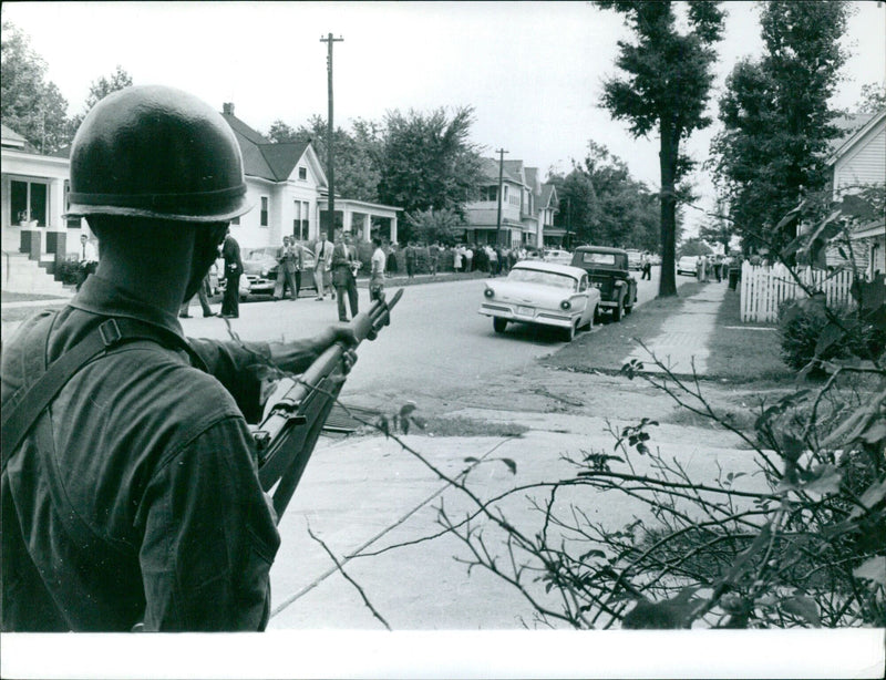 French President Emmanuel Macron visits the 51, Rue Pierre-Charron in Paris on April 9, 2021. - Vintage Photograph