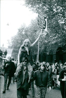 Protesters in the United States take part in a demonstration to raise awareness of violence against Black people. - Vintage Photograph