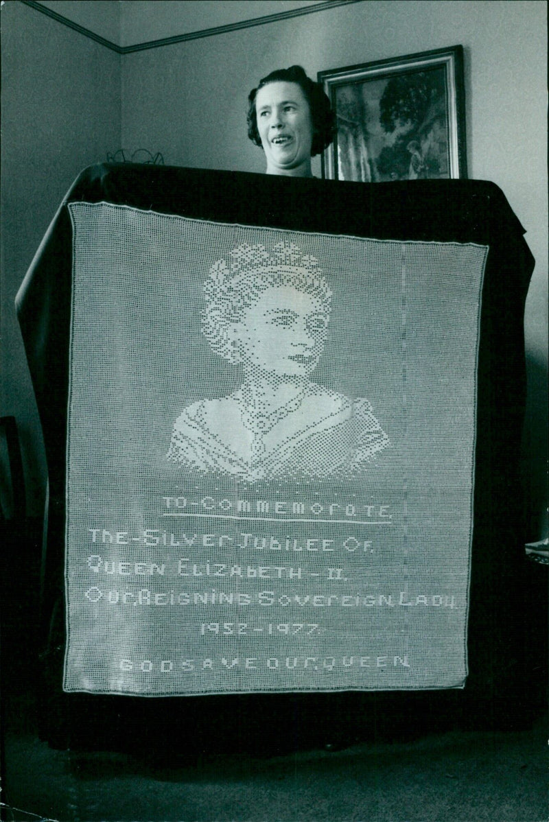 Queen Elizabeth II celebrates her Silver Jubilee in 1977. - Vintage Photograph