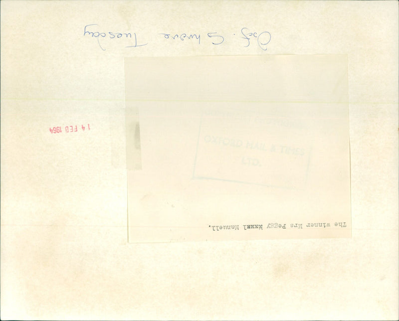 Mrs Peggy xxxl Manuell wins the Shrove Tuesday competition. - Vintage Photograph