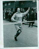 Mrs Peggy xxxl Manuell wins the Shrove Tuesday competition. - Vintage Photograph