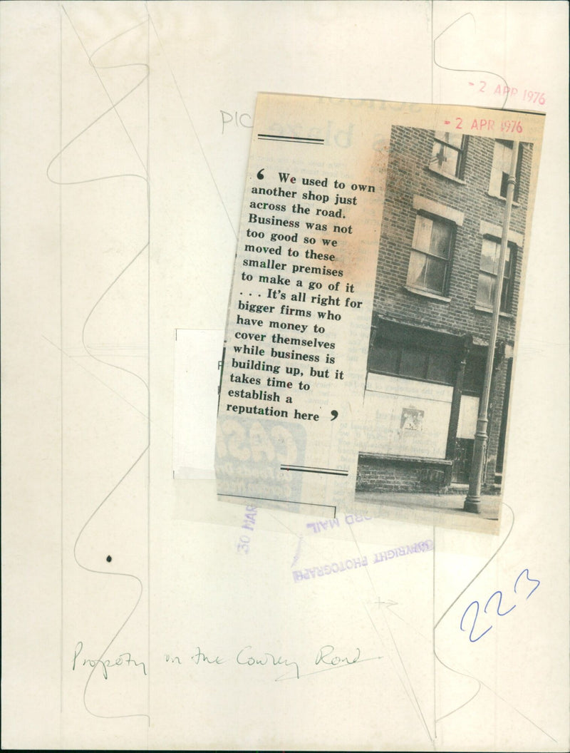 An entrepreneurial family selling second-hand tools and goods on Cowley Road, Oxford. - Vintage Photograph