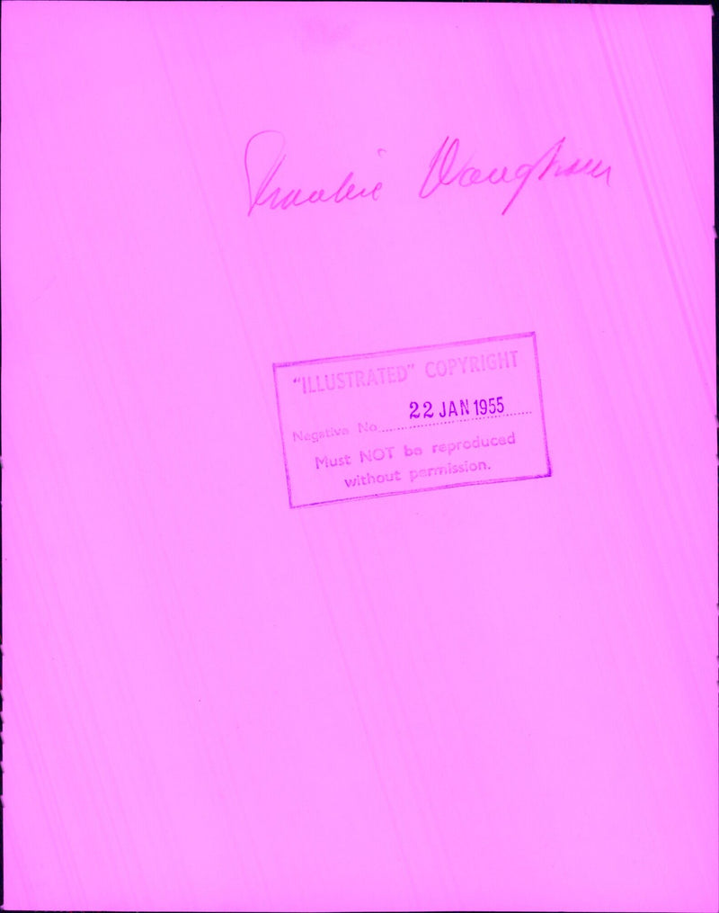 Frantie Daugher, a Muslim woman, illustrated in a copyrighted photo from January 22, 1955. - Vintage Photograph