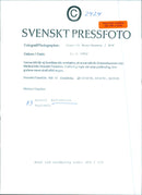 Hockey player Daniel Alfredsson is pictured on the set of a movie in August 1992. - Vintage Photograph