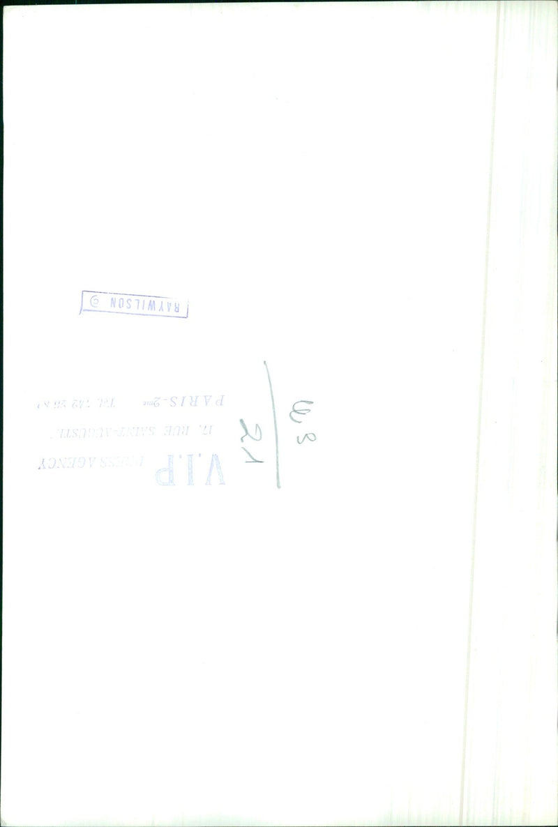 French President Emmanuel Macron attends a V.I.P. press agency event in Paris. - Vintage Photograph