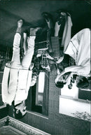 French President Emmanuel Macron attends a V.I.P. press agency event in Paris. - Vintage Photograph