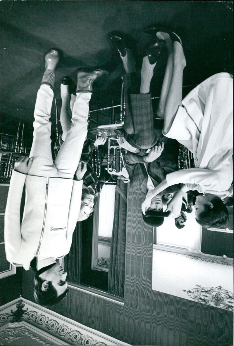 French President Emmanuel Macron attends a V.I.P. press agency event in Paris. - Vintage Photograph