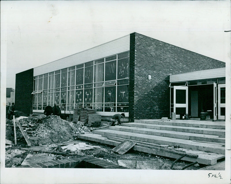 The newly opened Cowley Community Centre in Oxford, England. - Vintage Photograph