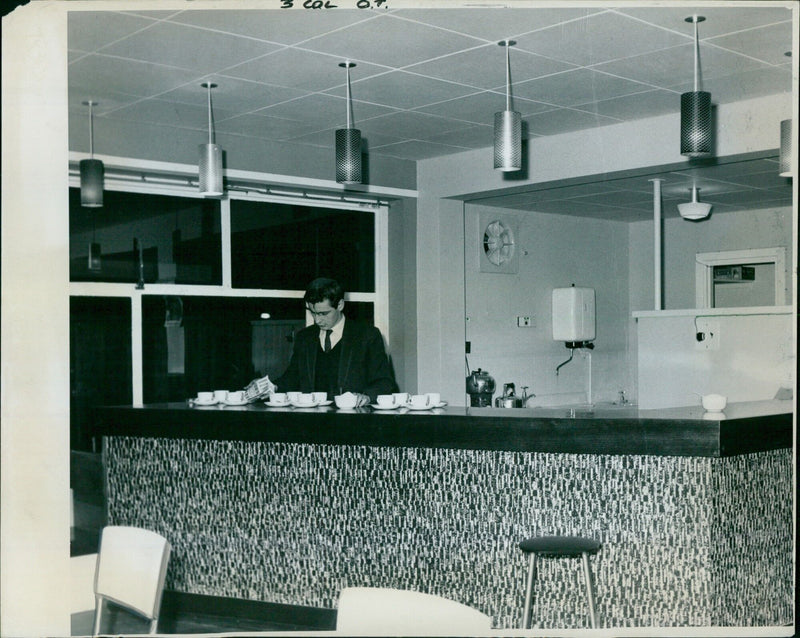 Volunteers at the Blackbird Leys Community Centre in Oxford, UK, launching a new coffee bar. - Vintage Photograph