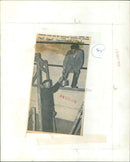 Mr. Coolman and Mr. Wakeham painting the west Oxford Commonly Centre. - Vintage Photograph