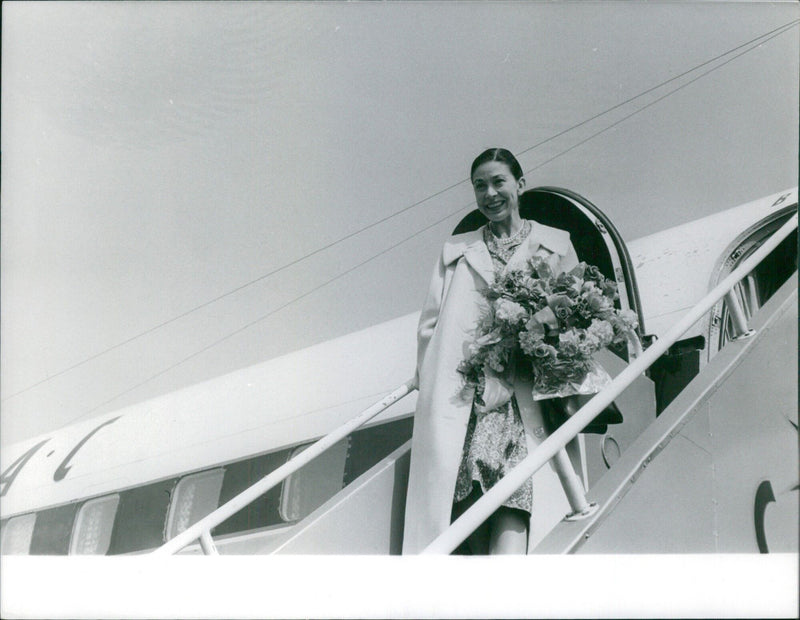 Former Royal Ballet prima ballerina Margot Fonteyn poses at an event in New York City. - Vintage Photograph