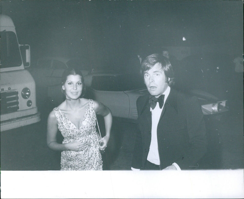 Robert Wagner and Tina Sinatra share a laugh at an event in New York City. - Vintage Photograph