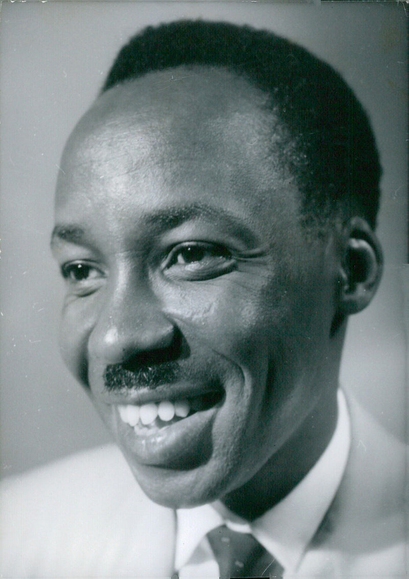 President Julius Nyerere of the Tanganyika African National Union is photographed in Stockholm, Sweden, in June 1960. - Vintage Photograph