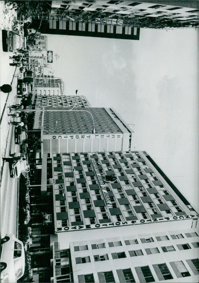 A view of Luis de Camoes Avenue in Luanda, the capital of Angola, with 500,000 inhabitants. - Vintage Photograph