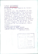 Ariane Mnouchkine, the 31-year-old daughter of renowned film producer Alexander Mnouchkine, poses during a photoshoot at the Piccolo Theatre in Milan, Italy. - Vintage Photograph