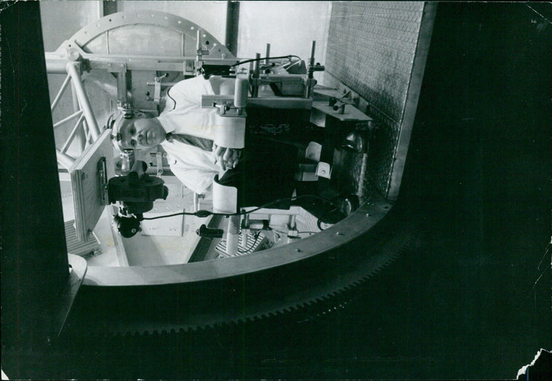 Arthur Rickerby of Pix Inc. captures a team of workers using Neems tools to assemble a product in a factory on October 3, 1959. - Vintage Photograph