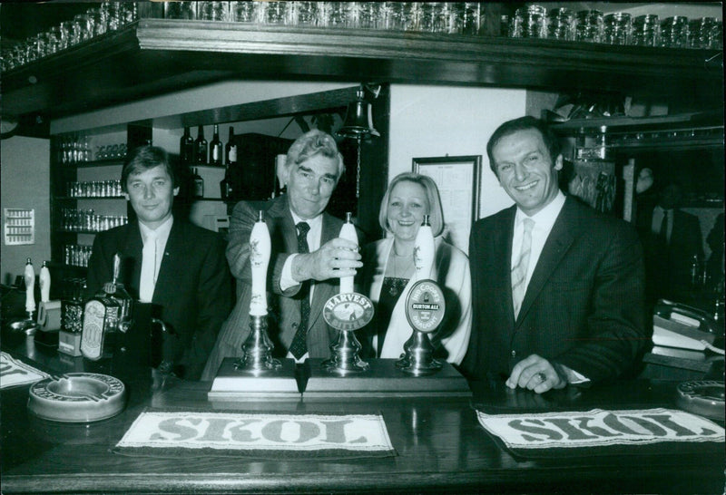 At The Chequers in Headington Quarry, Oxford, customers are greeted by a £115,000 revamp of the historic pub, which includes taxidermy art, antique bric-a-brac, and a selection of hand-pumped ales. - Vintage Photograph