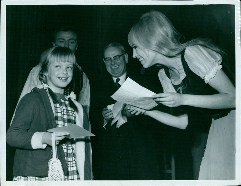 A local art competition in January 1965 featuring a painting contest. - Vintage Photograph